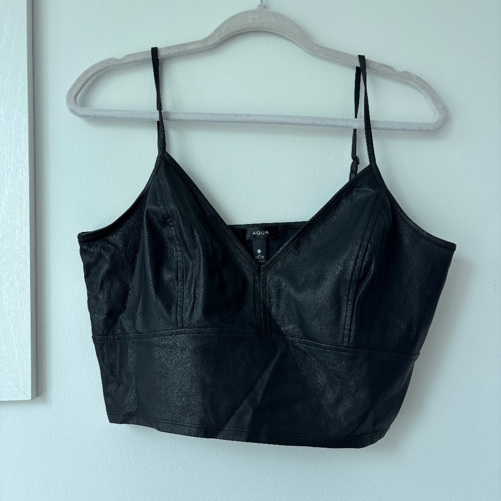 Leather Corset Tank Top